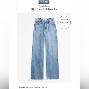 Abercrombie & Fitch High Rise 90s Relaxed Jeans - Blue